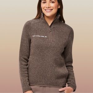 NWOT FIGS on-shift 1/4 zip sweater knit - CACOA - medium